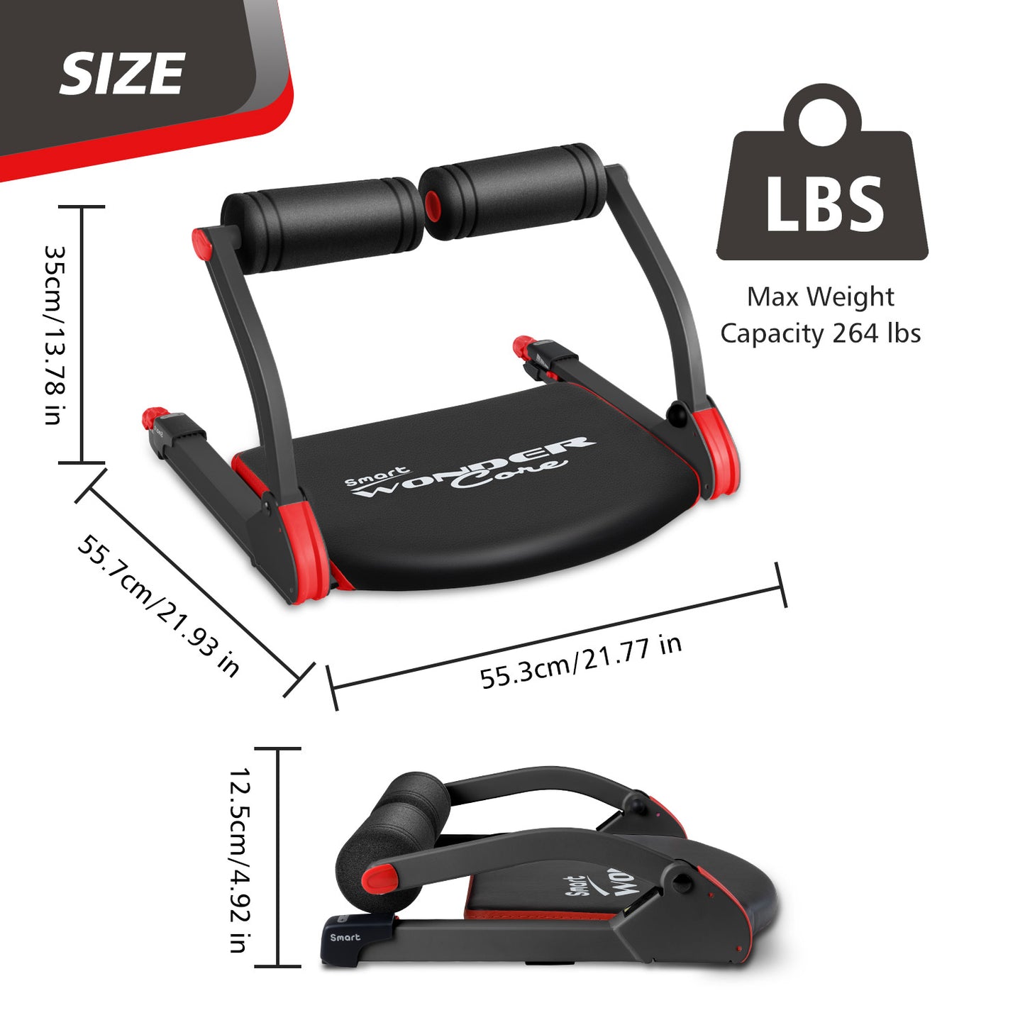 Smart Ab Crunch Machine - Black