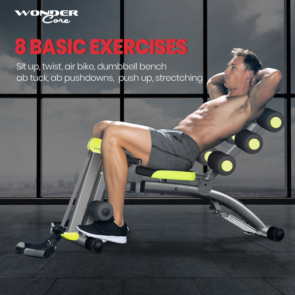Wonder Core 2 Rowing Ropes Wonder Core 2 Total Gym Machine, Ab Workout Equipment
