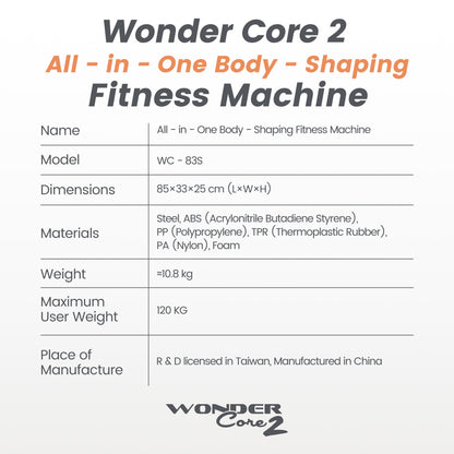 Wonder Core 2 Total Gym Machine