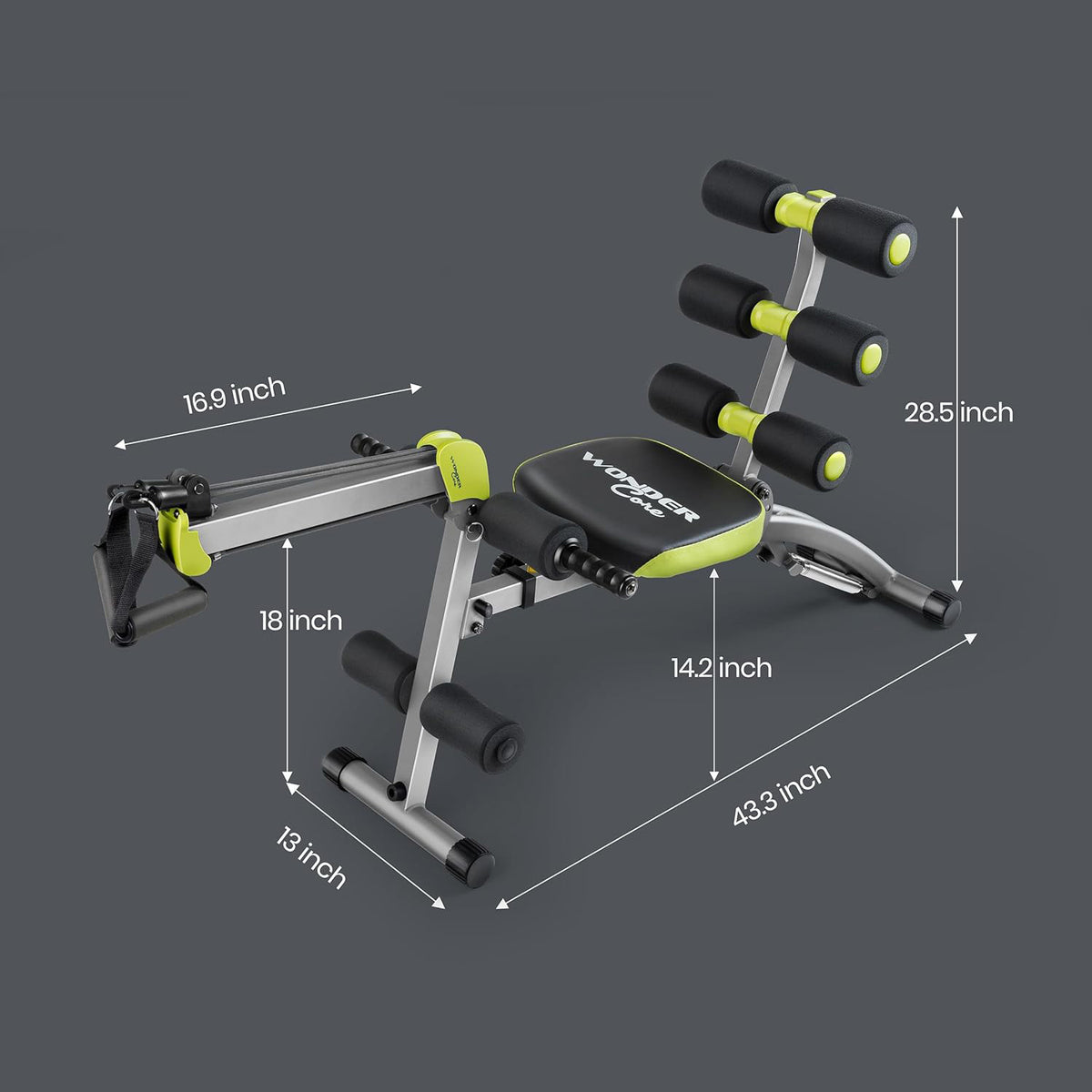 Wonder Core 2 Rowing Set Pro Wonder Core 2 Total Gym Machine, Ab Workout Equipment